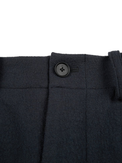 Super160's WOOL CRATER JERSEY BAKER PANTS｜BLACK