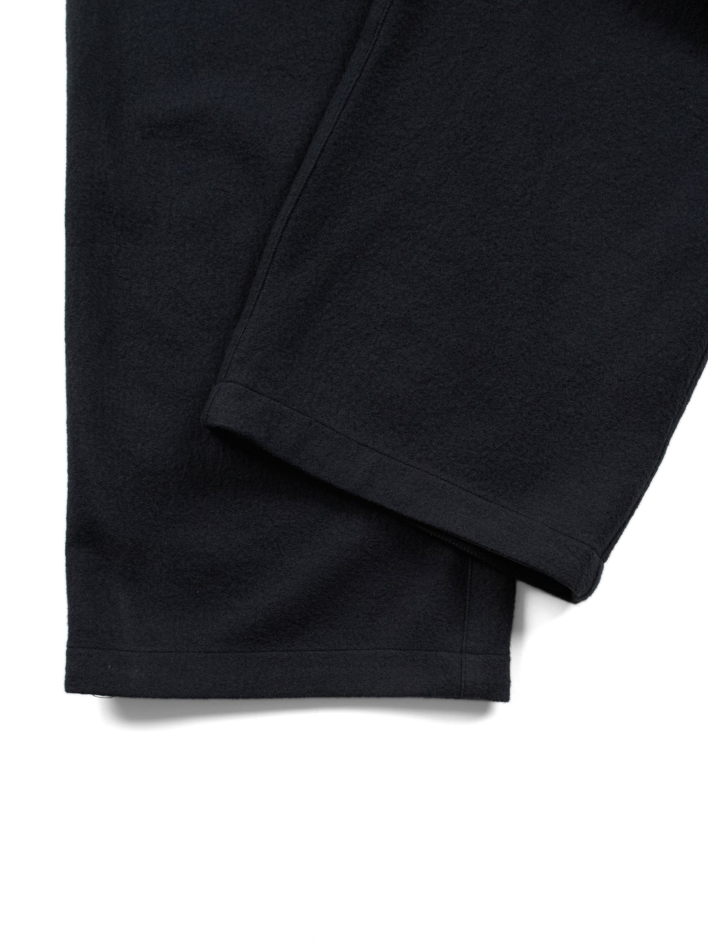 Super160's WOOL CRATER JERSEY BAKER PANTS｜BLACK