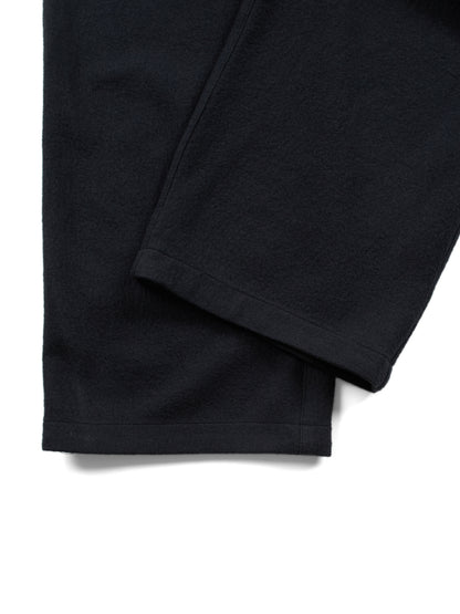Super160's WOOL CRATER JERSEY BAKER PANTS｜BLACK