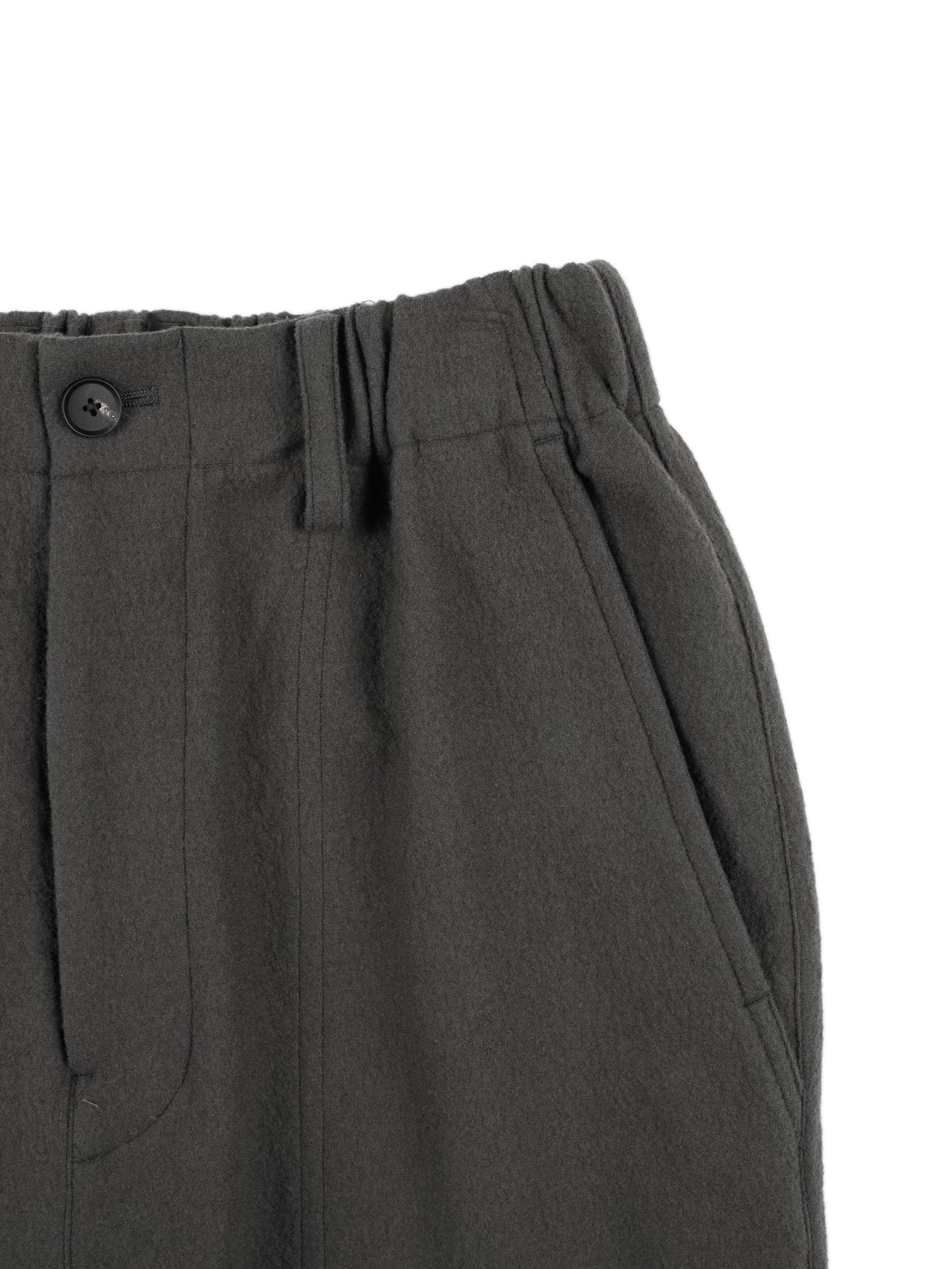 Super160's WOOL CRATER JERSEY BAKER PANTS｜GRAY