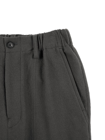 Super160's WOOL CRATER JERSEY BAKER PANTS｜GRAY