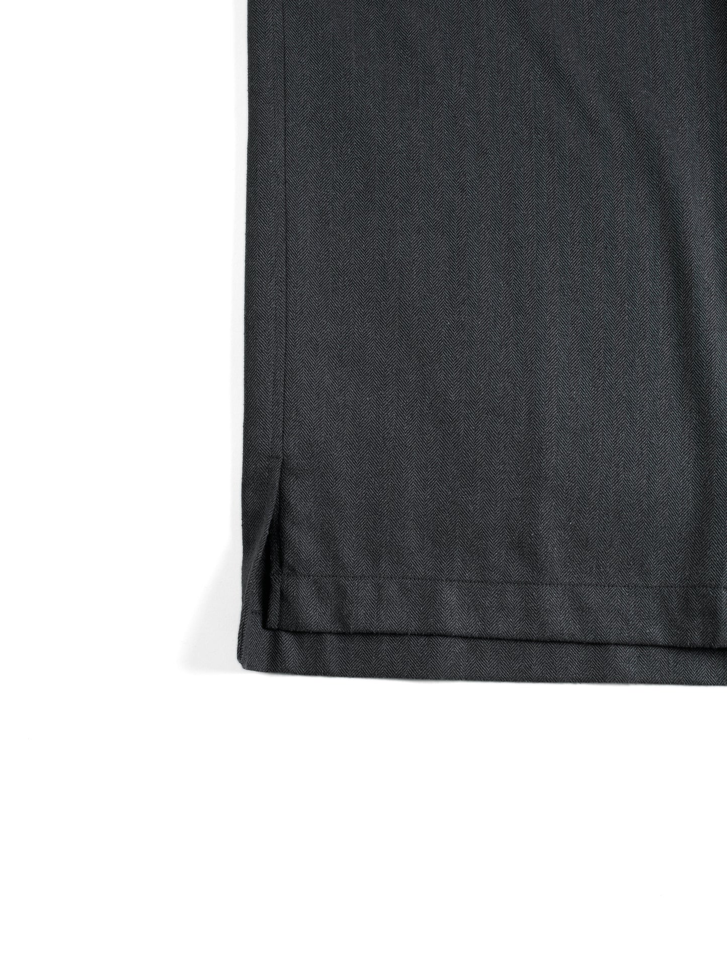 Super130's WOOL/SILK HERRINGBONE SHIRTS｜CHARCOAL