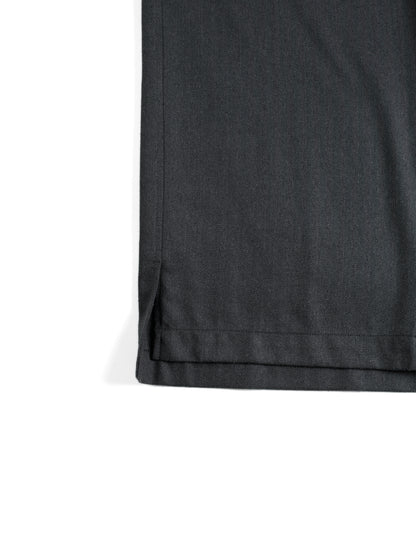 Super130's WOOL/SILK HERRINGBONE SHIRTS｜CHARCOAL