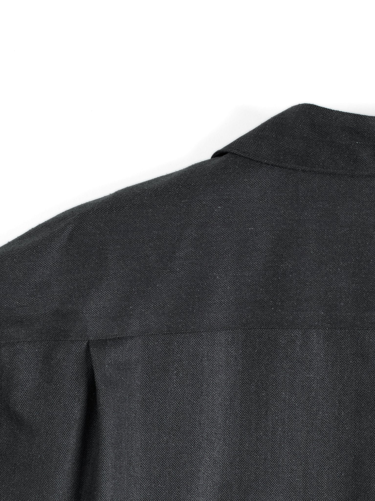 Super130's WOOL/SILK HERRINGBONE SHIRTS｜CHARCOAL – Cornier