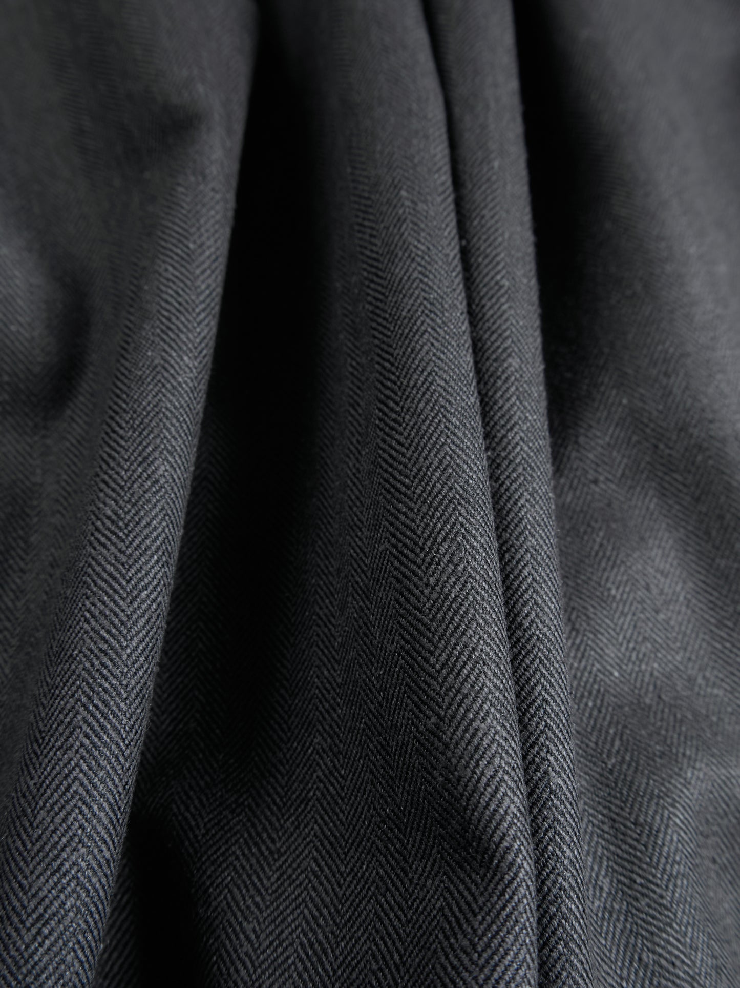Super130's WOOL/SILK HERRINGBONE SHIRTS｜CHARCOAL
