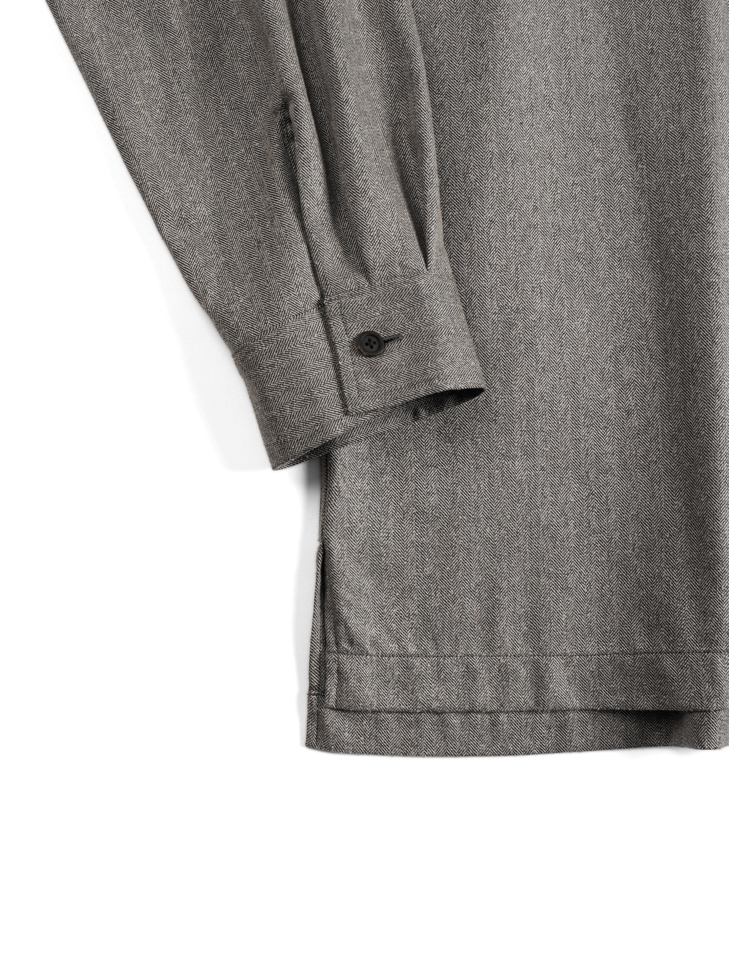 トップス Cornier WOOL/SILK HERRINGBONE SHIRTS Cornier ｜WOOL/SILK HERRINGBONE SHIRTS｜S