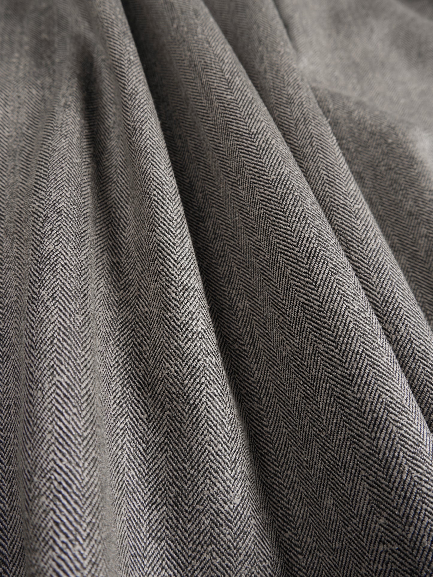 Super130's WOOL/SILK HERRINGBONE SHIRTS｜BROWN