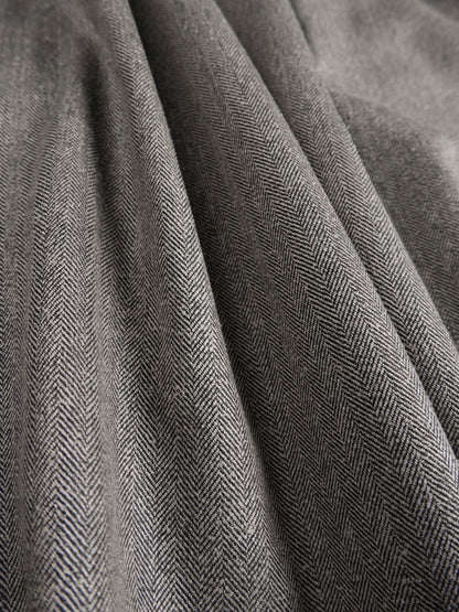 Super130's WOOL/SILK HERRINGBONE SHIRTS｜BROWN