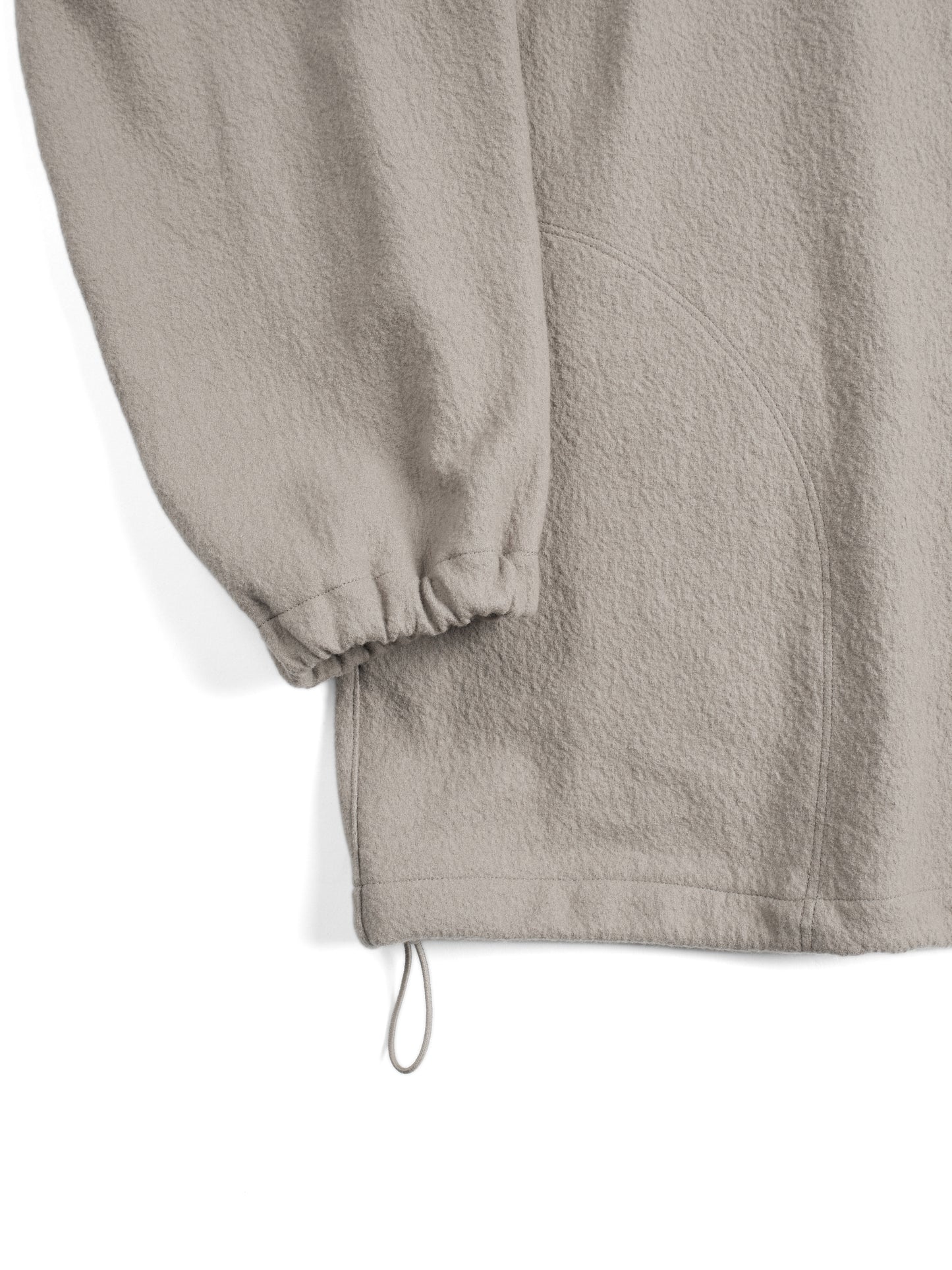 Super160's WOOL CRATER JERSEY PULLOVER｜GREIGE
