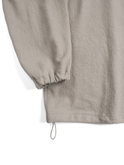 Super160's WOOL CRATER JERSEY PULLOVER｜GREIGE