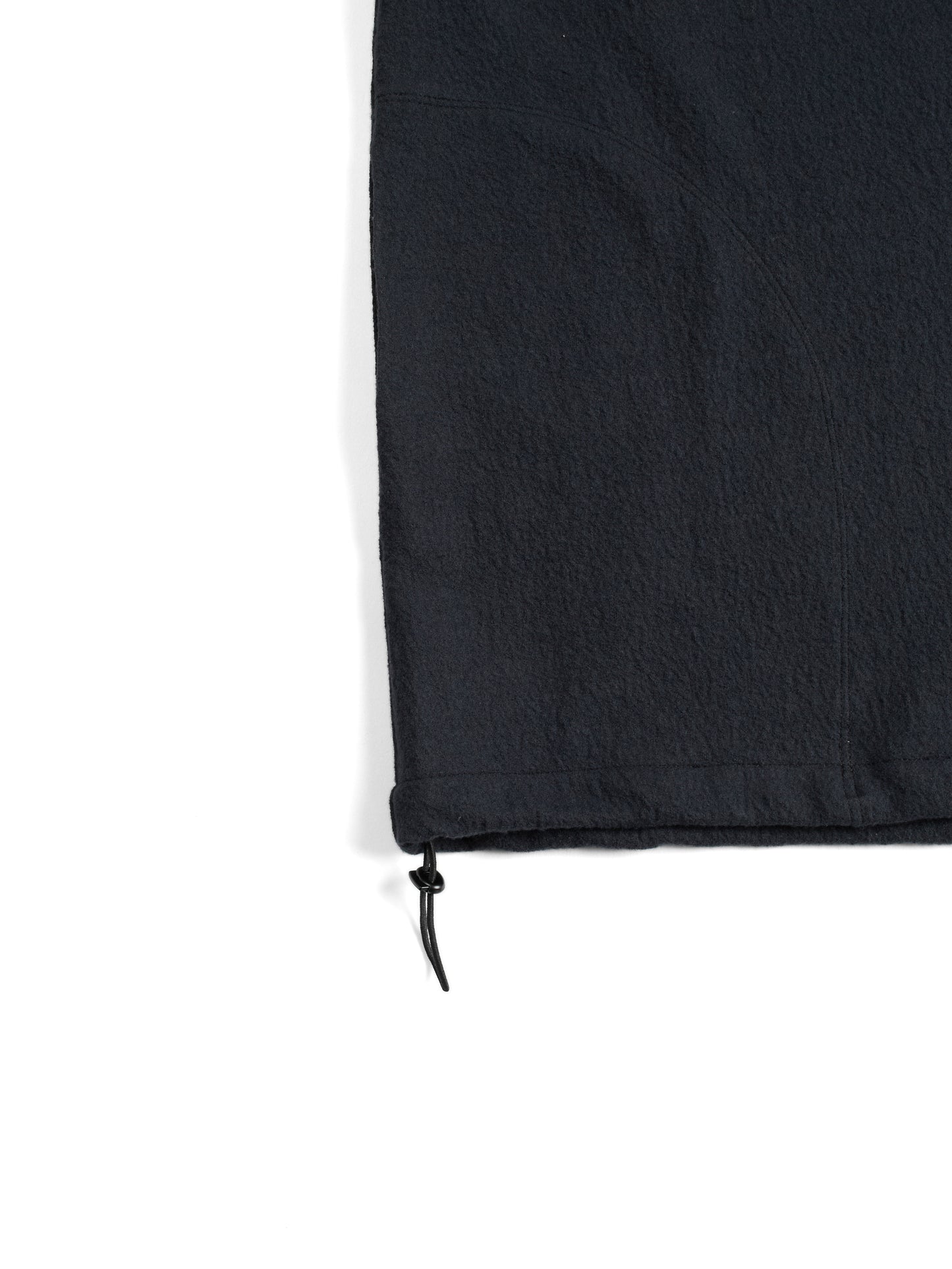 Super160's WOOL CRATER JERSEY PULLOVER｜BLACK