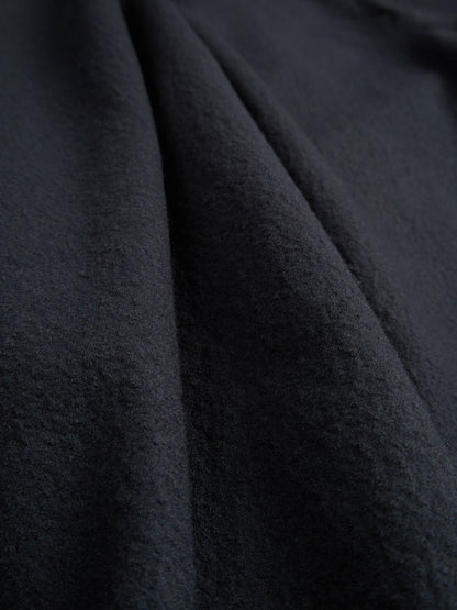 Super160's WOOL CRATER JERSEY PULLOVER｜BLACK
