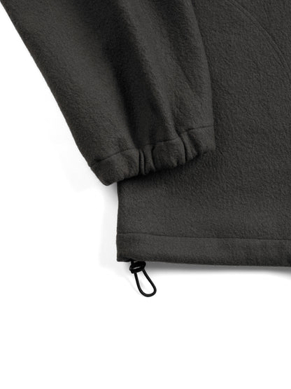 Super160's WOOL CRATER JERSEY PULLOVER｜GRAY
