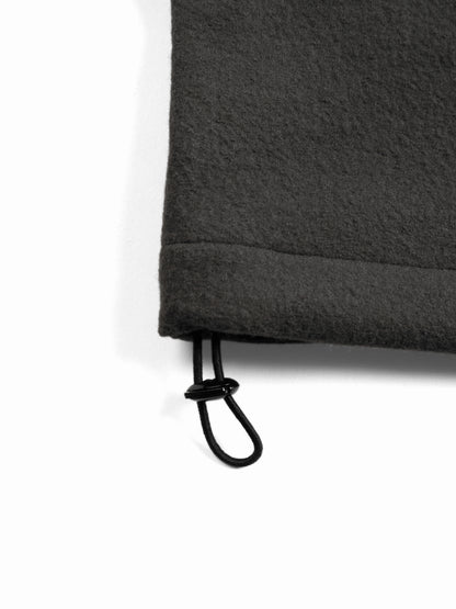 Super160's WOOL CRATER JERSEY PULLOVER｜GRAY