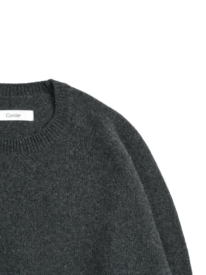 ALASHAN CASHMERE SWEATER｜TOP CHARCOAL
