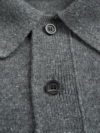 Super170's WOOL KNIT POLO SHIRTS｜M.GRAY