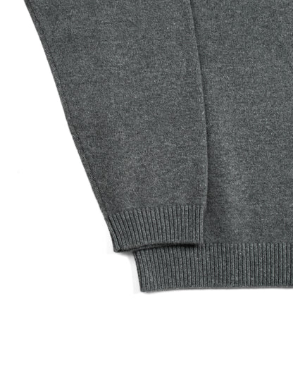 Super170's WOOL KNIT POLO SHIRTS｜M.GRAY