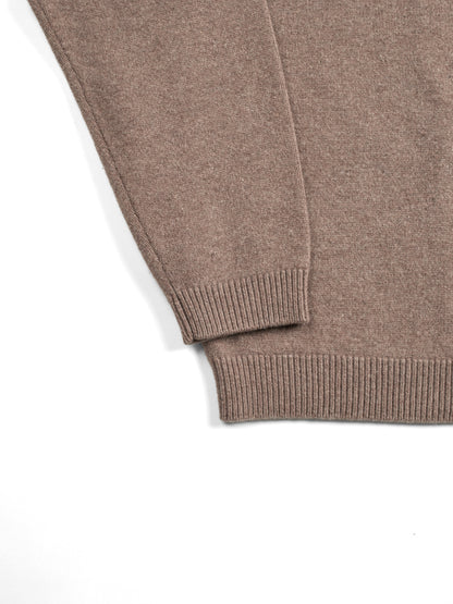 Super170's WOOL KNIT POLO SHIRTS｜TOP BROWN
