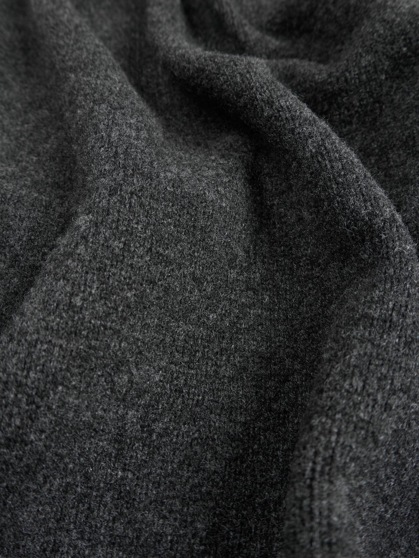 Super170's WOOL KNIT LONG DRESS｜CHARCOAL GRAY