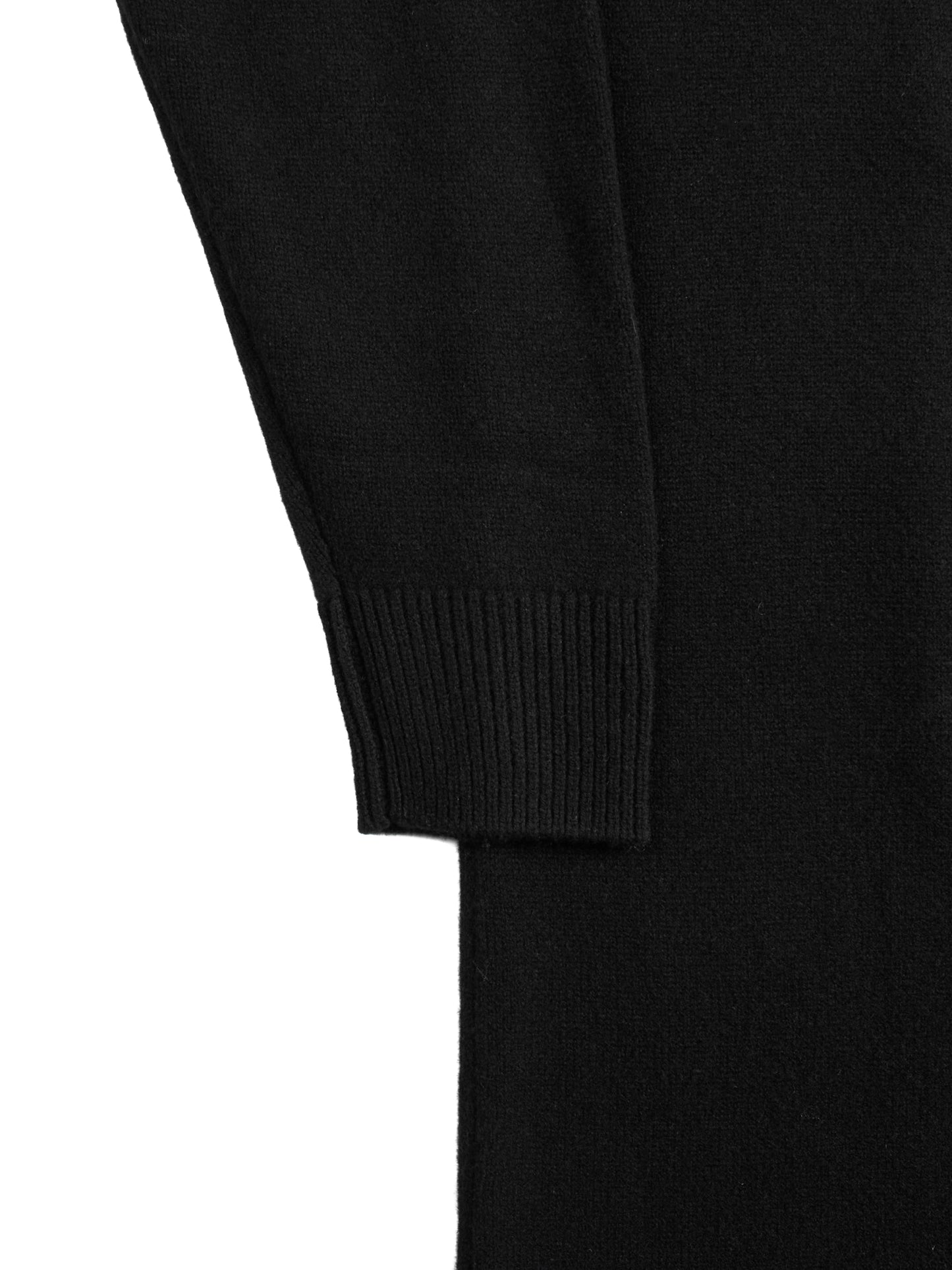 Super170's WOOL KNIT LONG DRESS｜BLACK