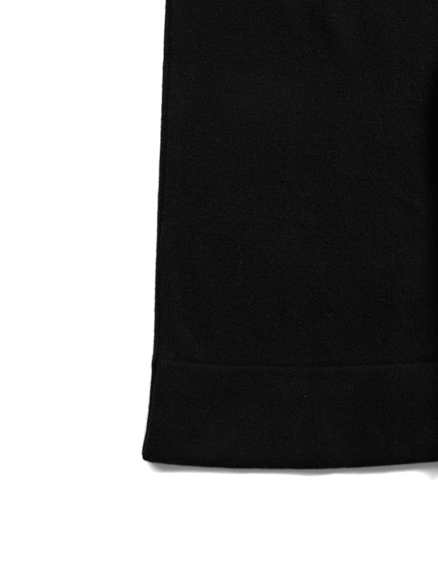 Super170's WOOL KNIT LONG DRESS｜BLACK