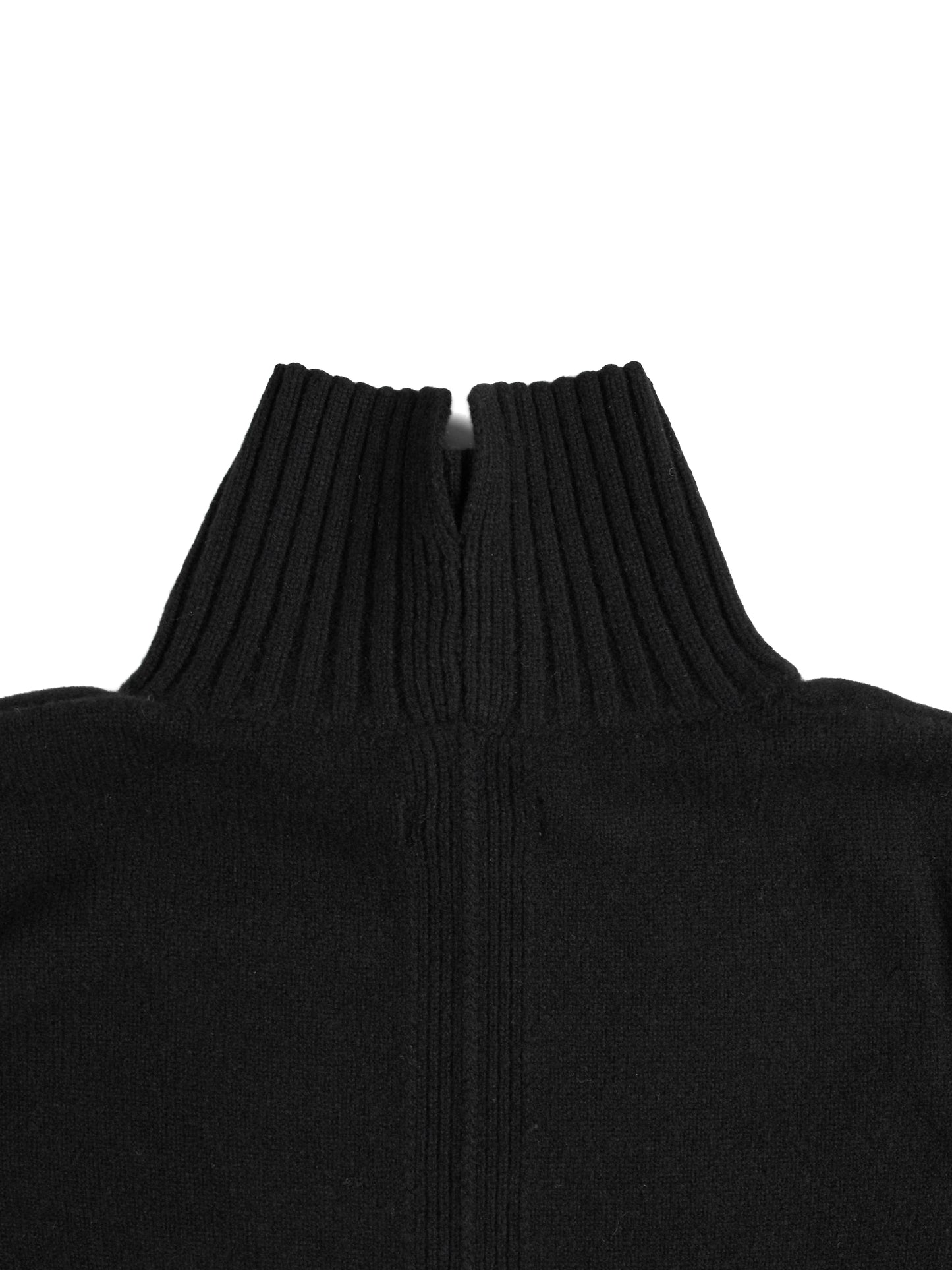 Super170's WOOL KNIT LONG DRESS｜BLACK