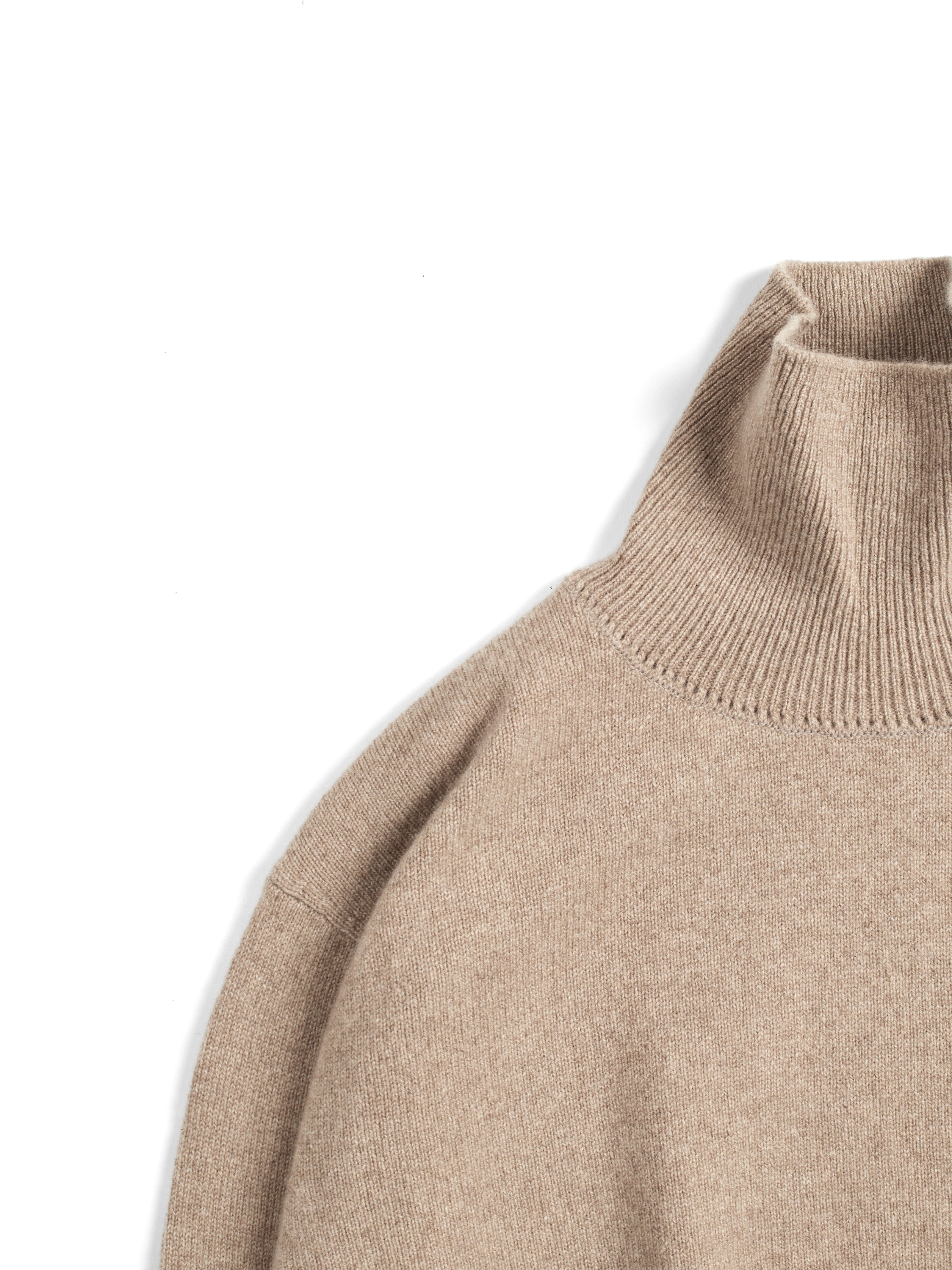 Cornier ALASHAN CASHMERE SWEATER：25AW ALASHAN CASHMERE HIGH NECK SWEATER for WOMEN｜TOP BEIGE – Cornier