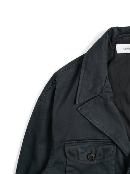 GARMENT DYED  FINX/ZIMBABWE COTTON TWILL M-43 FIELD JKT｜INK BLACK