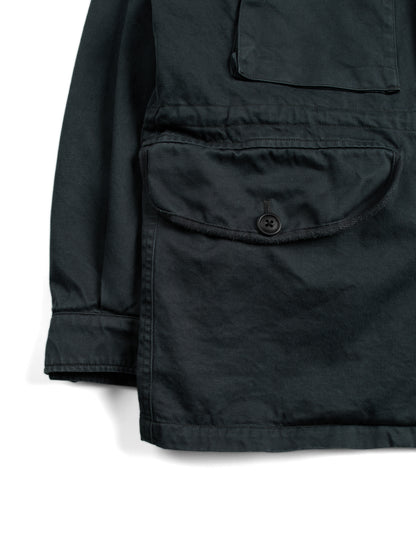 GARMENT DYED  FINX/ZIMBABWE COTTON TWILL M-43 FIELD JKT｜INK BLACK