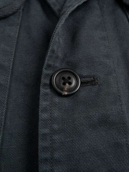GARMENT DYED  FINX/ZIMBABWE COTTON TWILL M-43 FIELD JKT｜INK BLACK