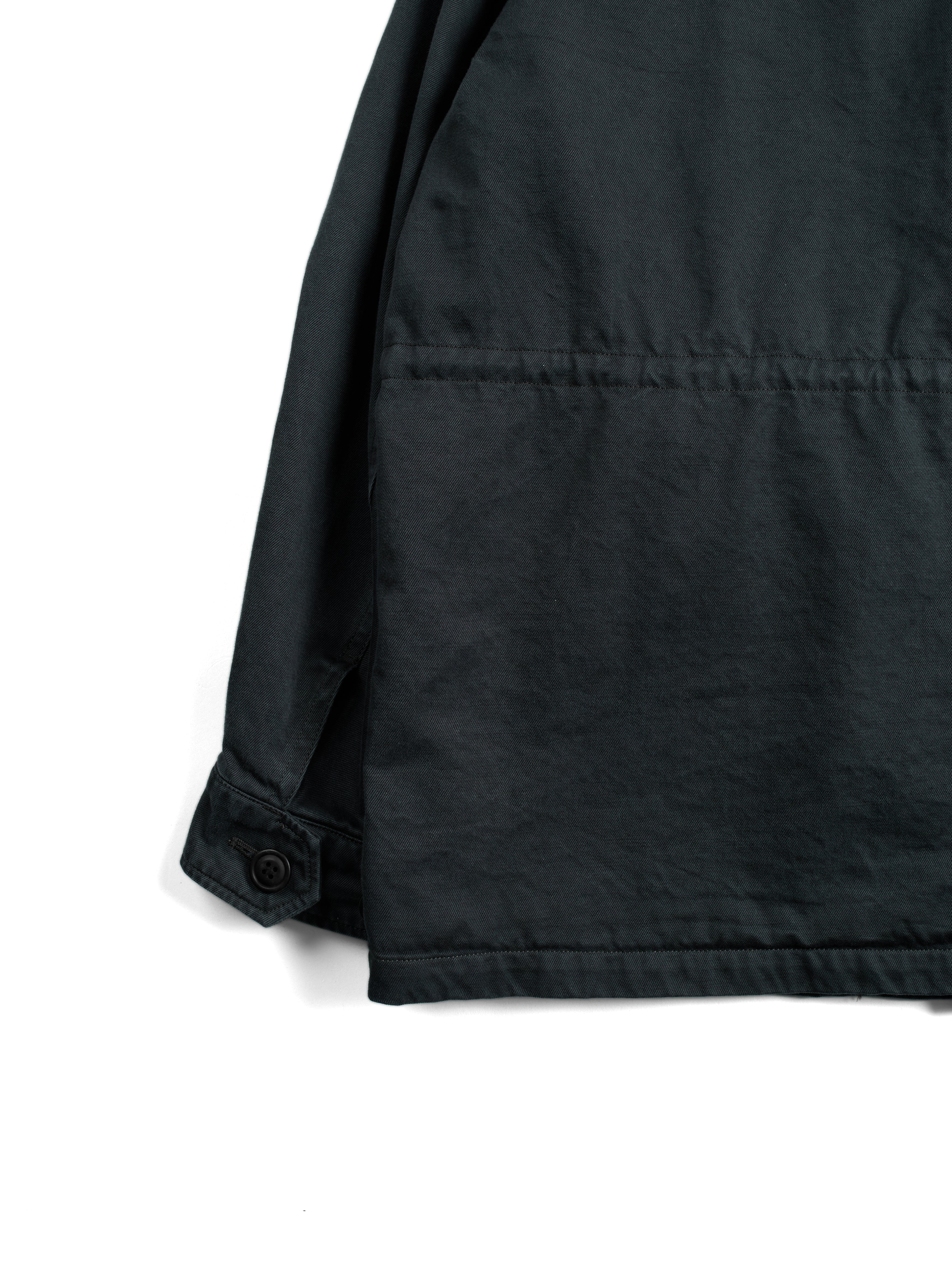 GARMENT DYED FINX/ZIMBABWE COTTON TWILL M-43 FIELD JKT｜INK BLACK