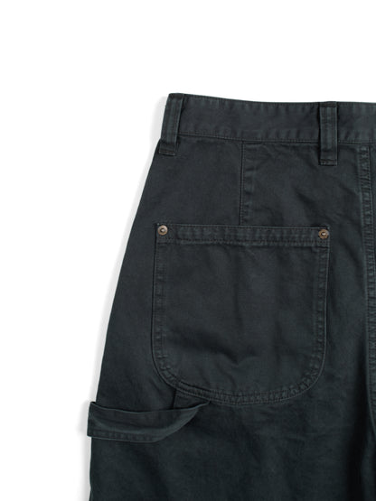 GARMENT DYED  FINX/ZIMBABWE COTTON TWILL PAINTER PANTS｜INK BLACK