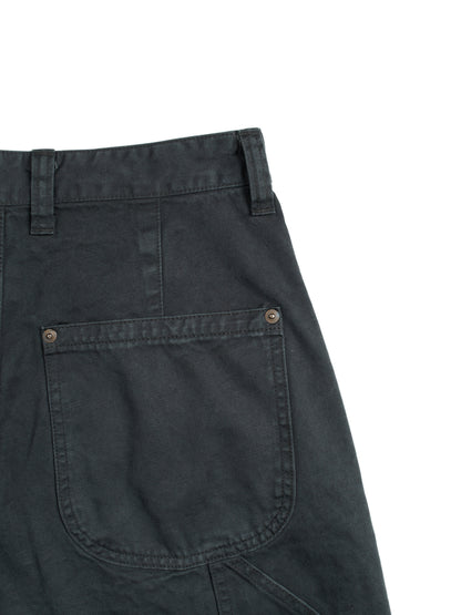 GARMENT DYED  FINX/ZIMBABWE COTTON TWILL PAINTER PANTS｜INK BLACK