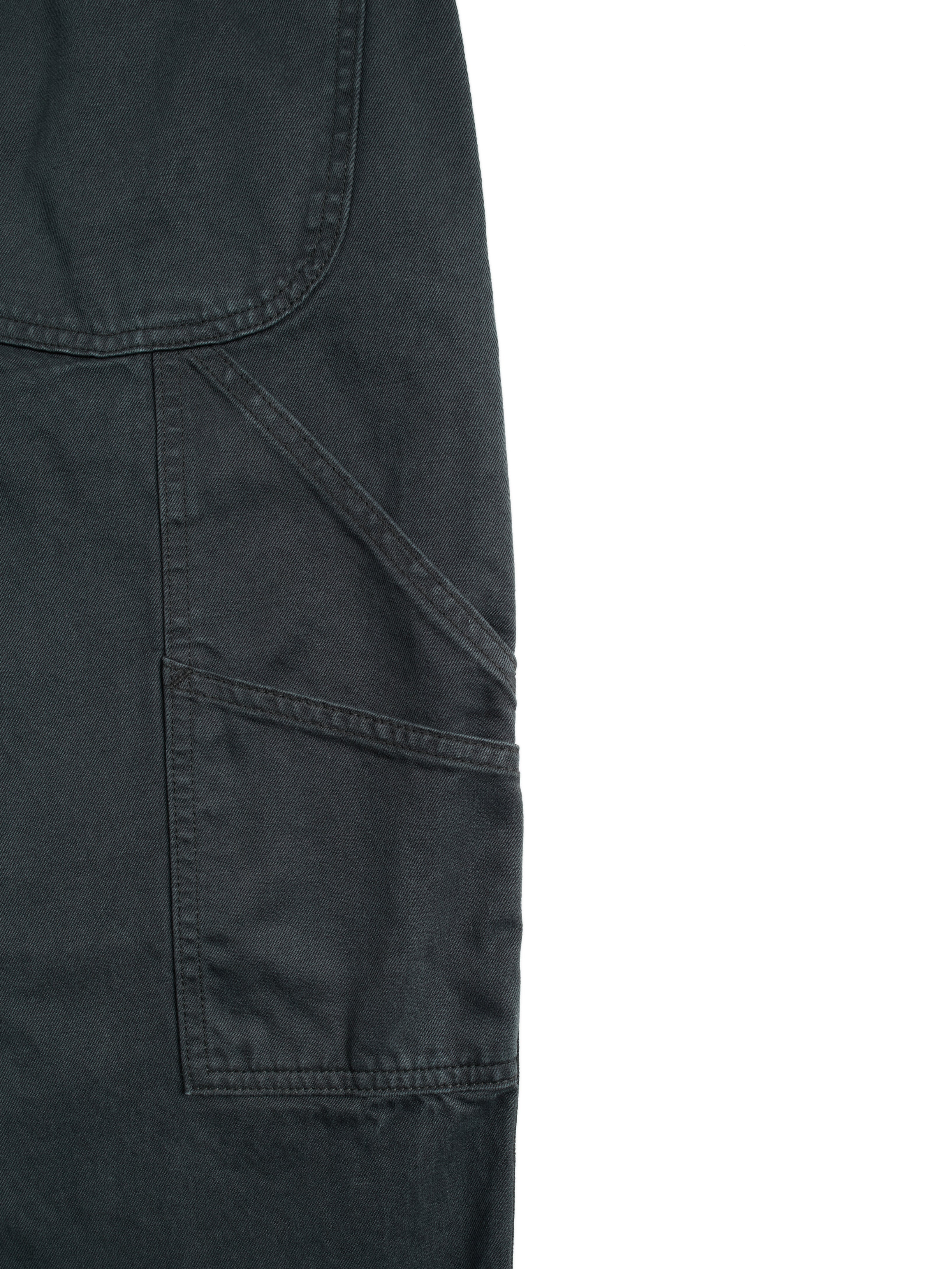 GARMENT DYED FINX/ZIMBABWE COTTON TWILL PAINTER PANTS｜INK BLACK