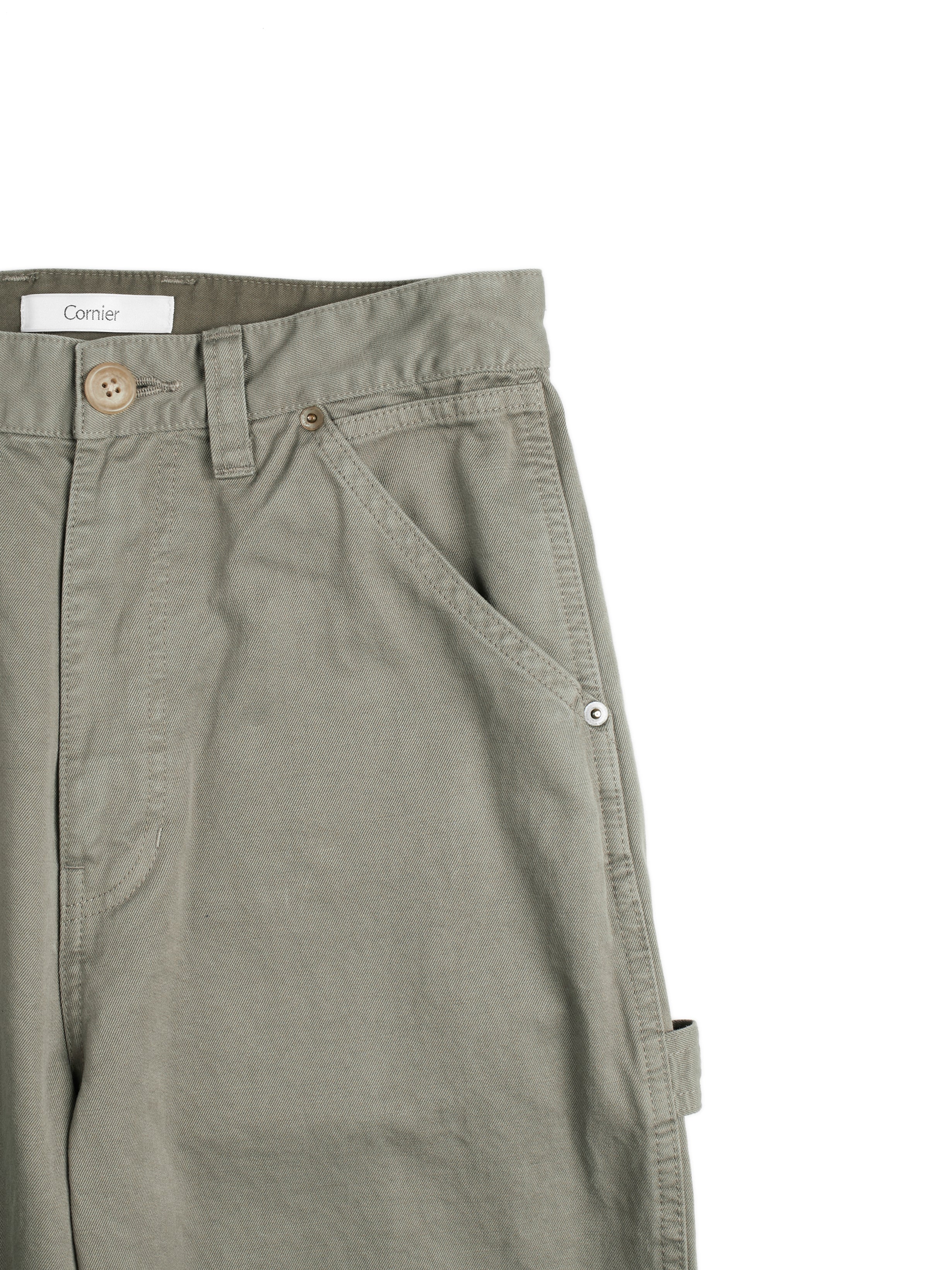 GARMENT DYED FINX/ZIMBABWE COTTON TWILL PAINTER PANTS｜MOCHA – Cornier