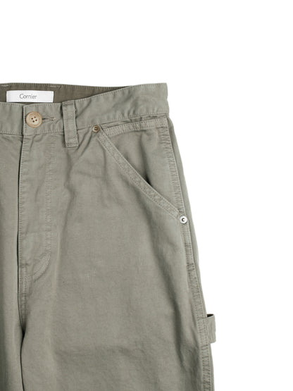 GARMENT DYED  FINX/ZIMBABWE COTTON TWILL PAINTER PANTS｜MOCHA