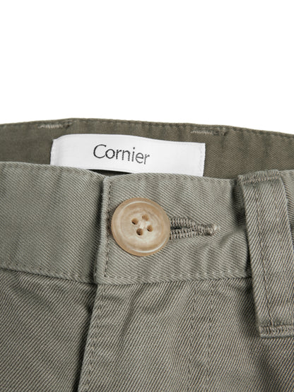 GARMENT DYED  FINX/ZIMBABWE COTTON TWILL PAINTER PANTS｜MOCHA