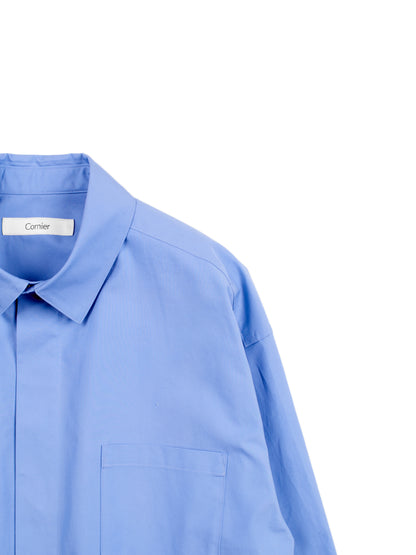 FINX COTTON WEATHER OVER SHIRTS｜BLUE