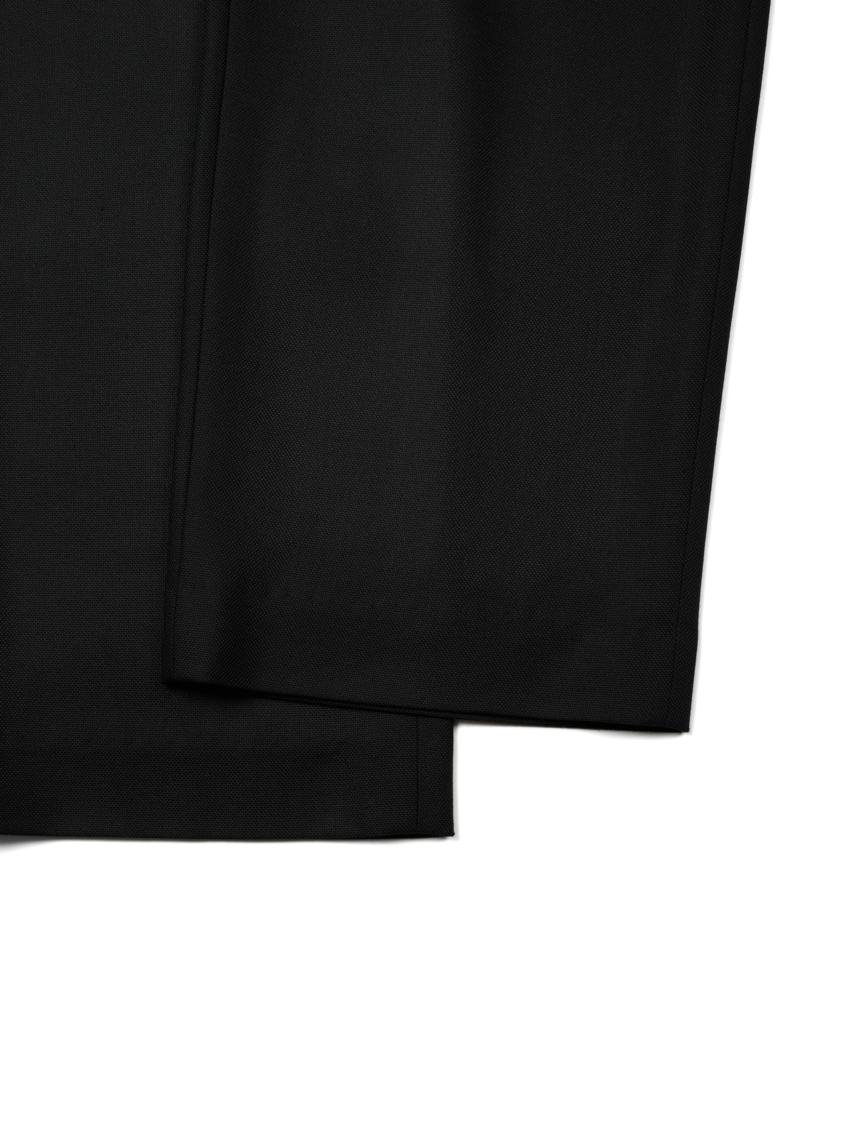 Super140's WOOL MAT BELTED PANTS｜BLACK – Cornier