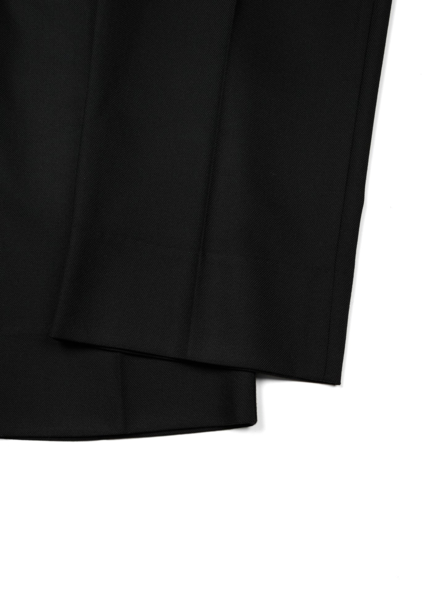 Super140's WOOL MAT SLACKS｜BLACK