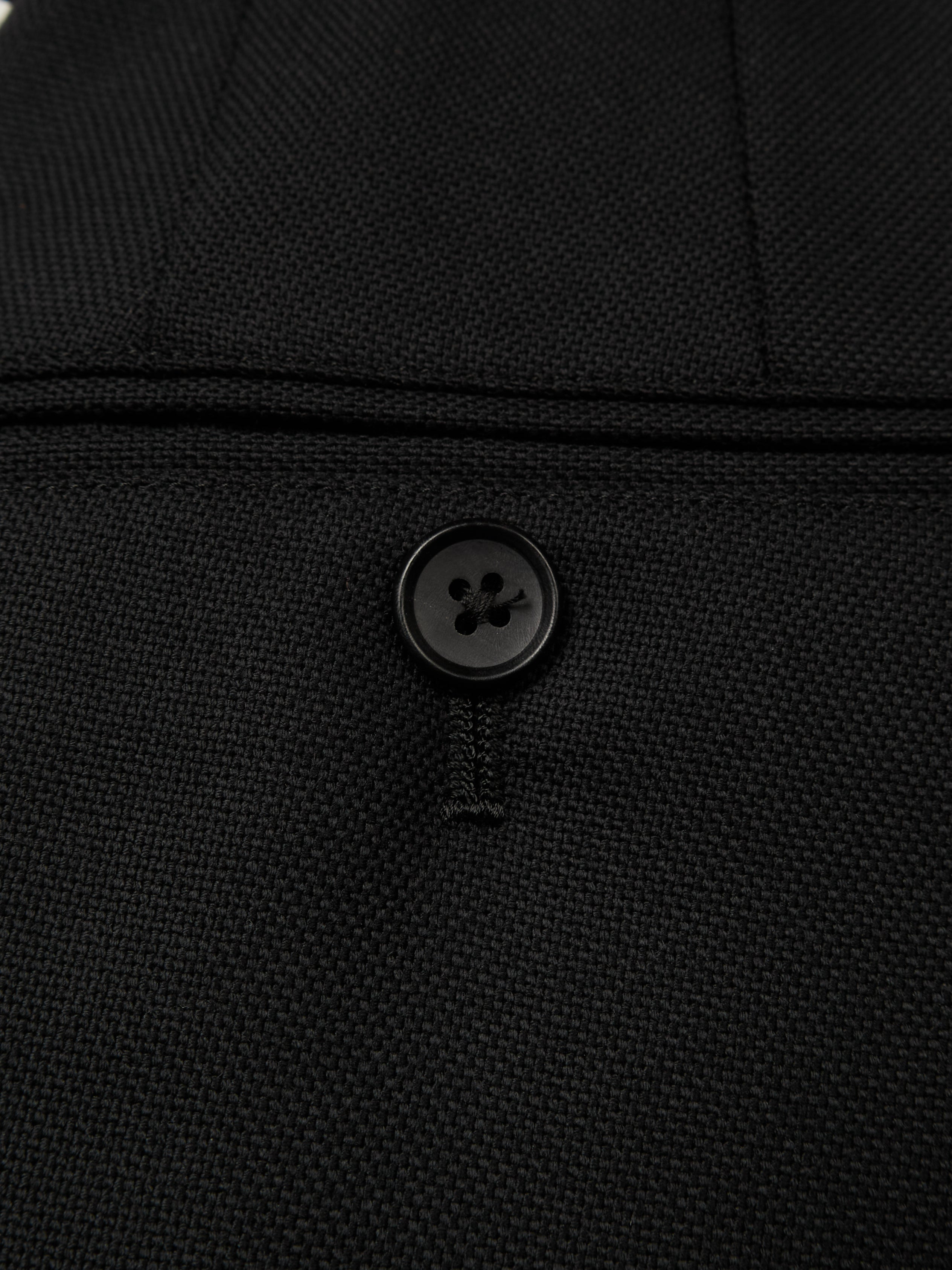 Super140's WOOL MAT SLACKS｜BLACK – Cornier