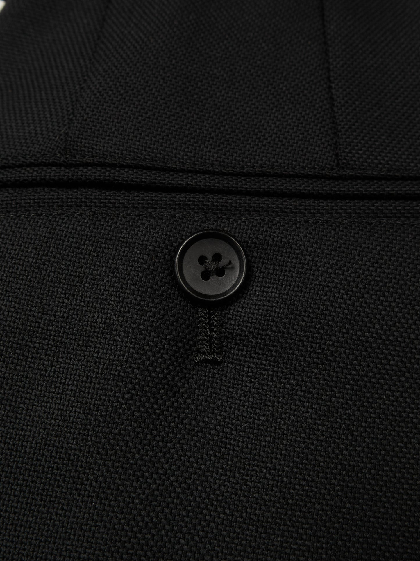 Super140's WOOL MAT SLACKS｜BLACK