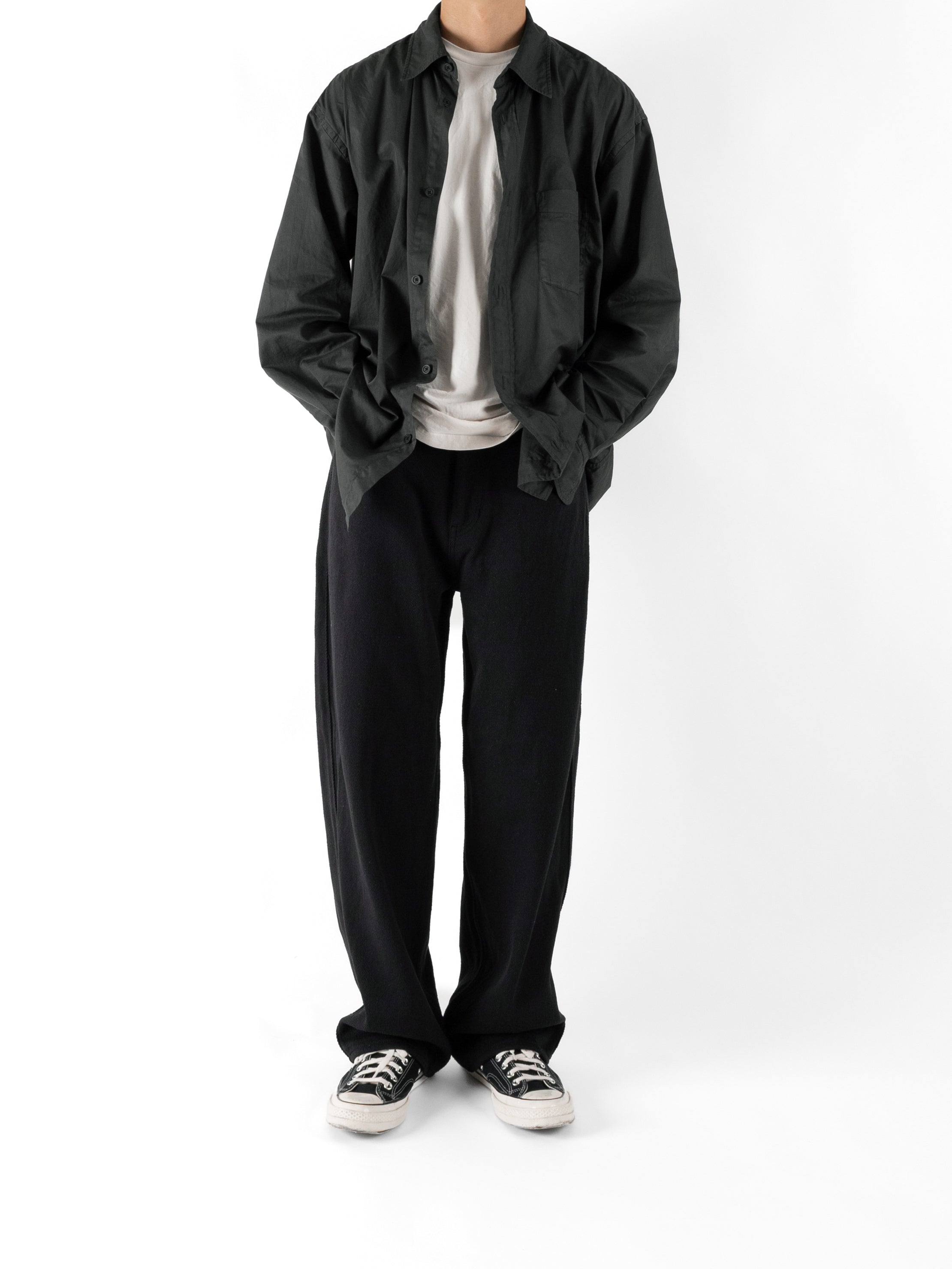 SILK NEP DENIM PANTS｜BLACK – Cornier