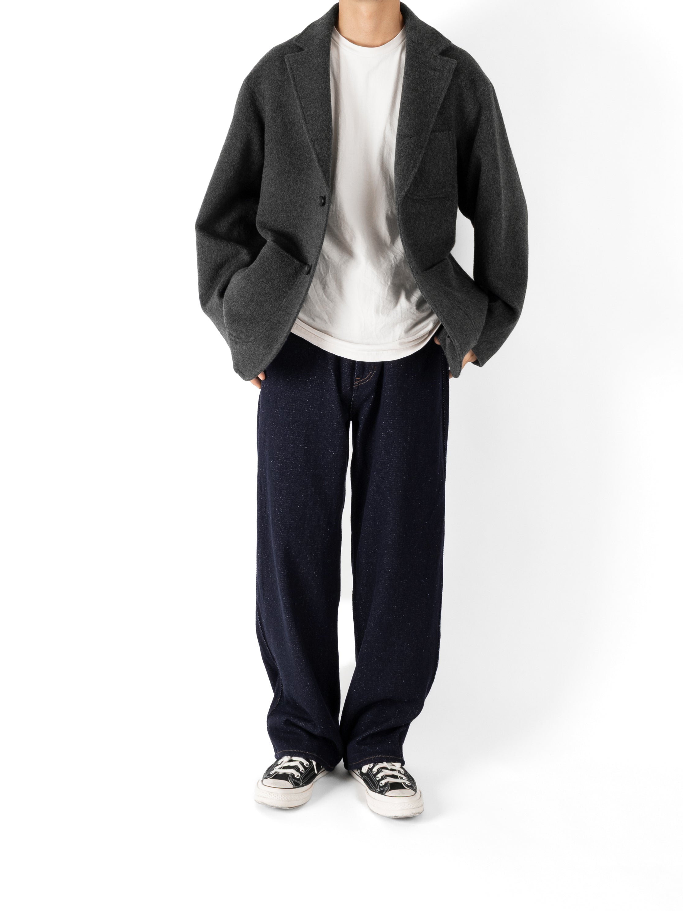 ジャケット・アウター WOOL/CASHMERE MOSSER OVERSIZED JACKET WOOL/CASHMERE MOSSER OVERSIZED JACKET｜TOP GRAY – Cornier