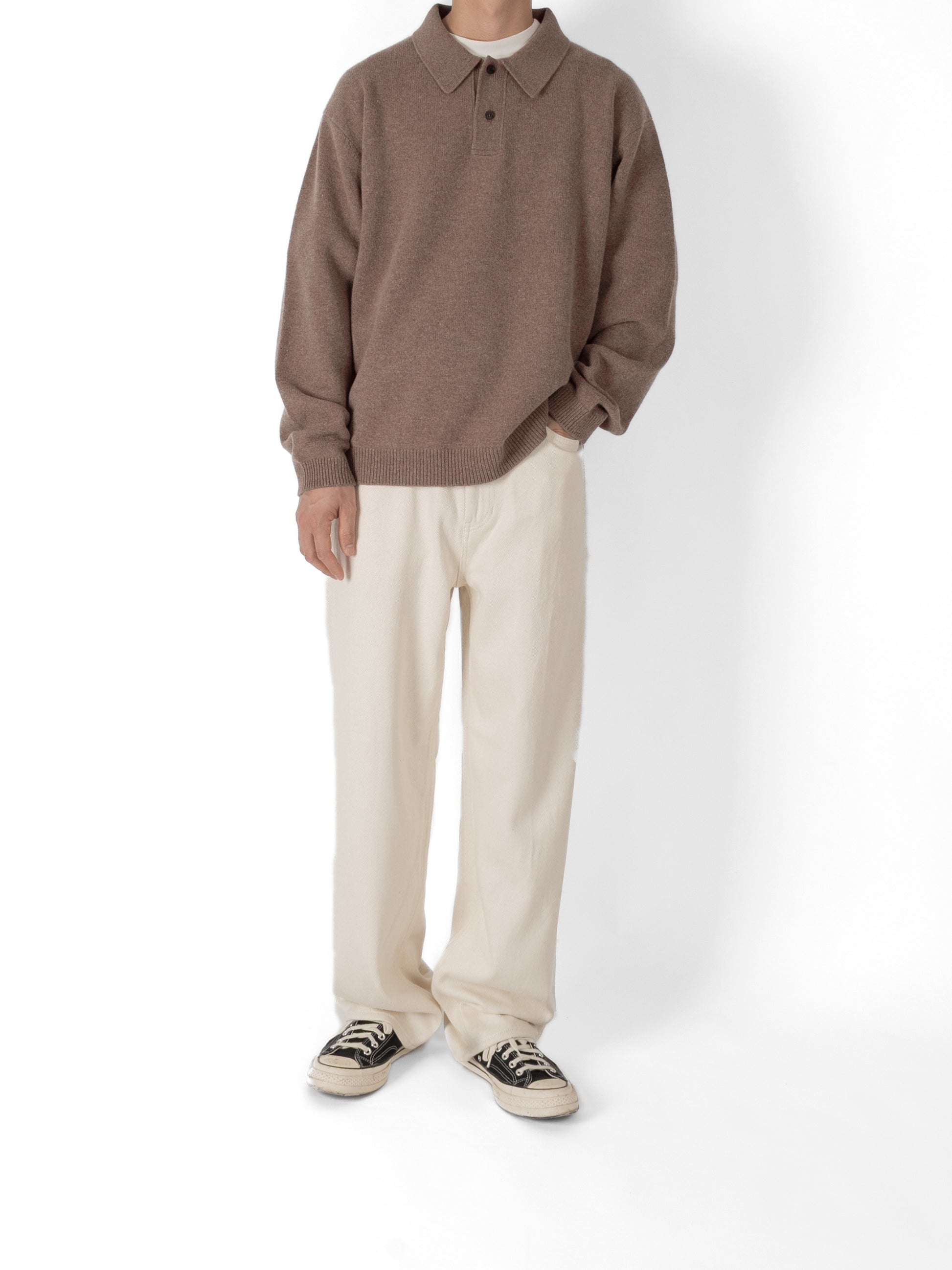 Model 176cm/62kg size M color TOP BROWN着用