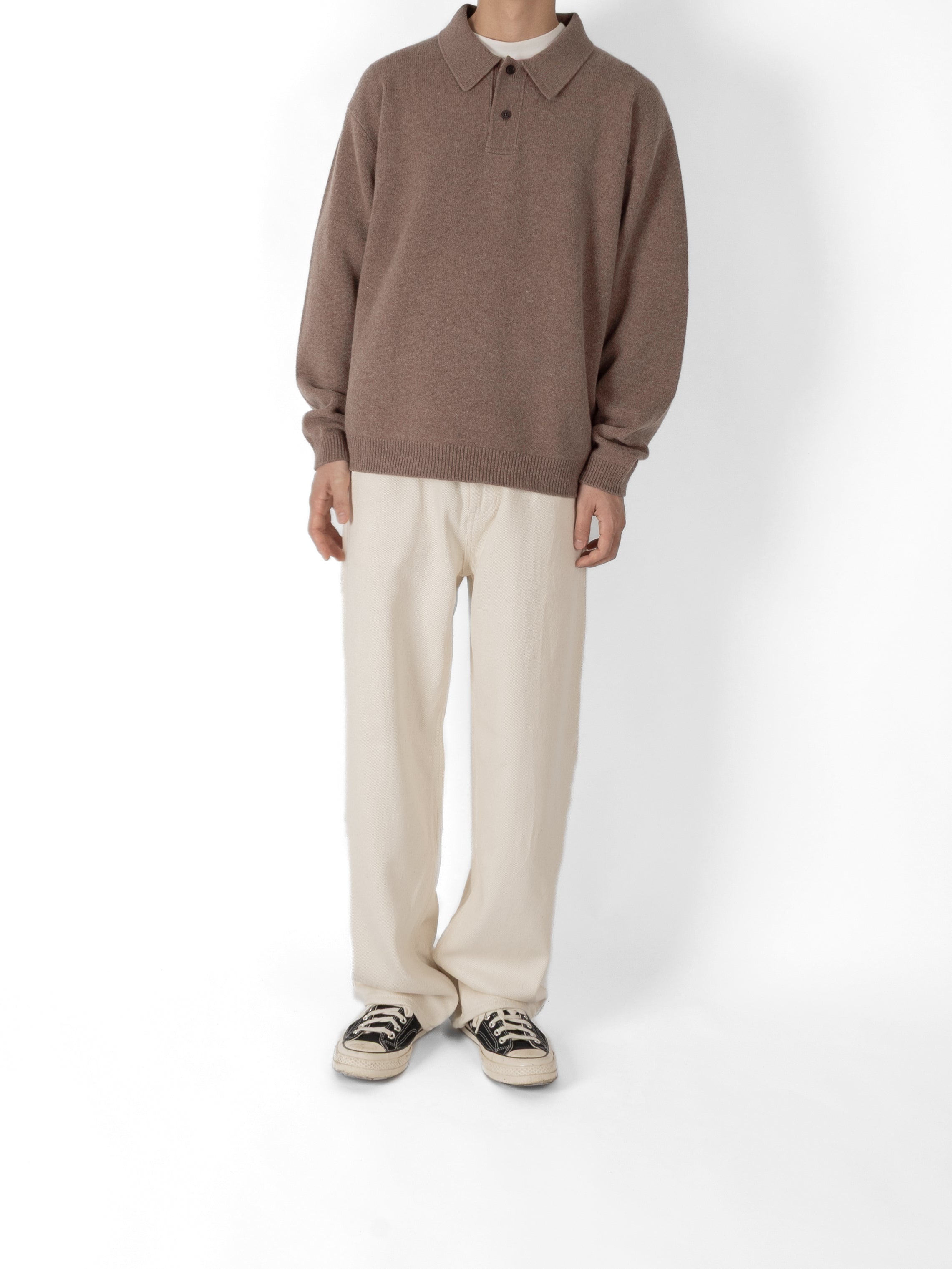 Super170's WOOL KNIT POLO SHIRTS｜BLACK – Cornier