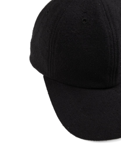 Super140's WOOL SILK NEP CAP｜BLACK