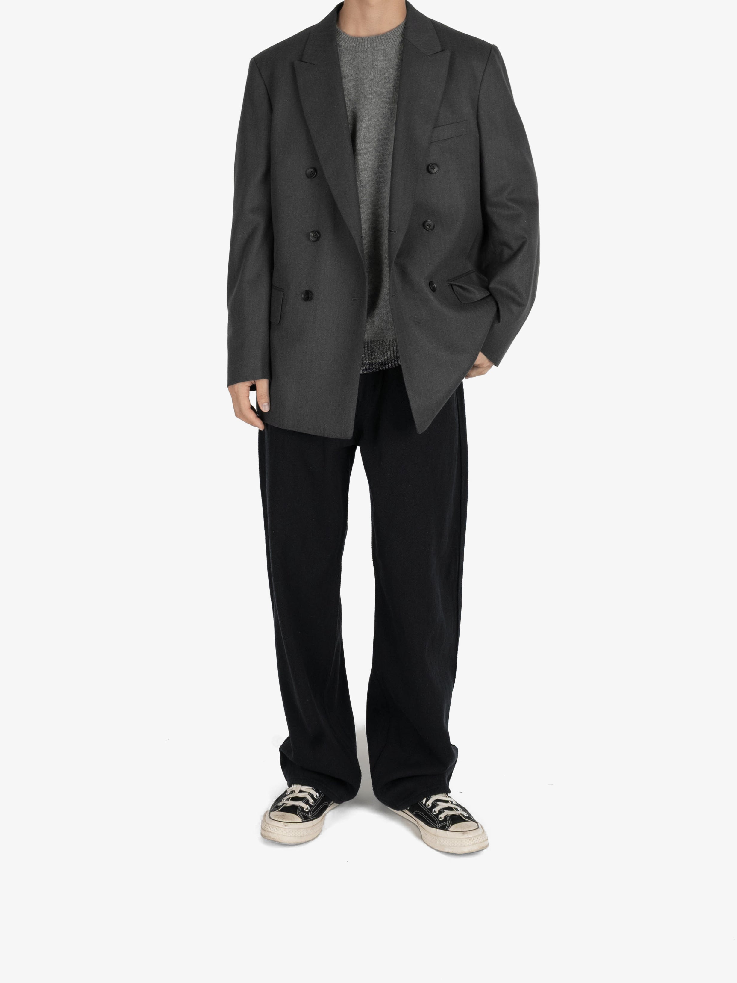 ジャケット・アウター cornier Super130's TAILORED JACKET WOOL_CASHMEREMOSSEROVERSIZEDJA