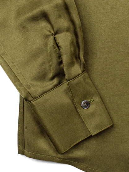 BRAZIL SILK/CUPRA TWILL SHIRTS｜YELLOW KHAKI