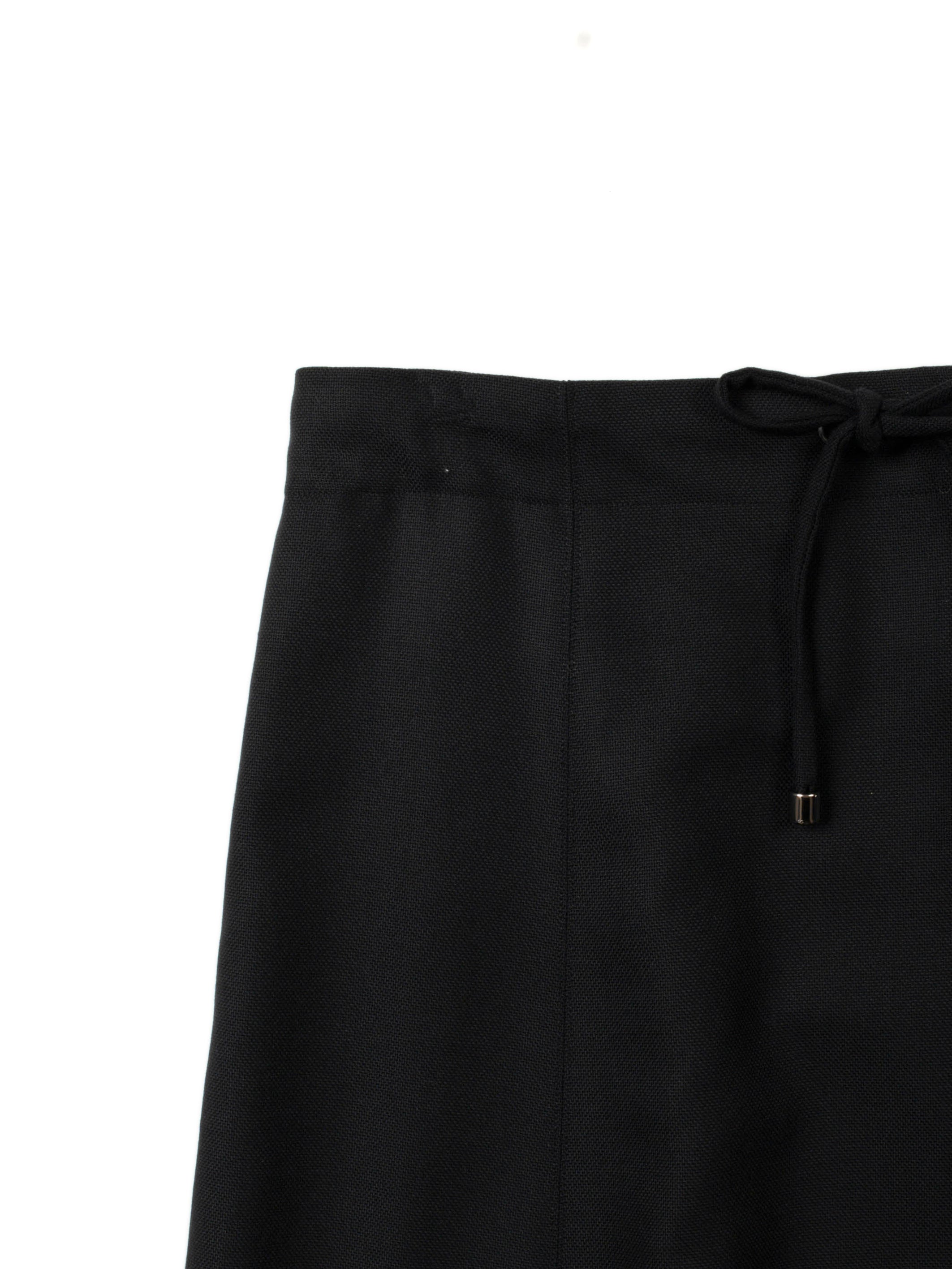 Super140's WOOL MAT SKIRT|BLACK – Cornier Super140's WOOL MAT SKIRT|BLACK – Cornier